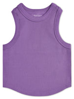 Iscream Cropped Ribbed Racerback Tank Top