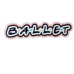 Ballet Parody Sticker, 4" x 1"