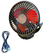 Glam'r Gear® Glam'r Gear Rechargeable LED Clip-on Fan