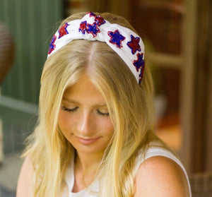 Patriotic Star Knotted Headband