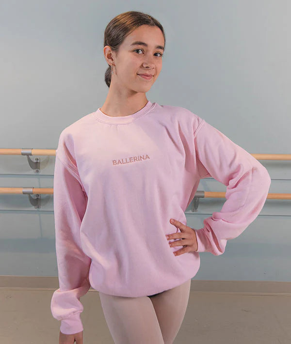 Covet BALLERINA Embroidered Adult Pullover