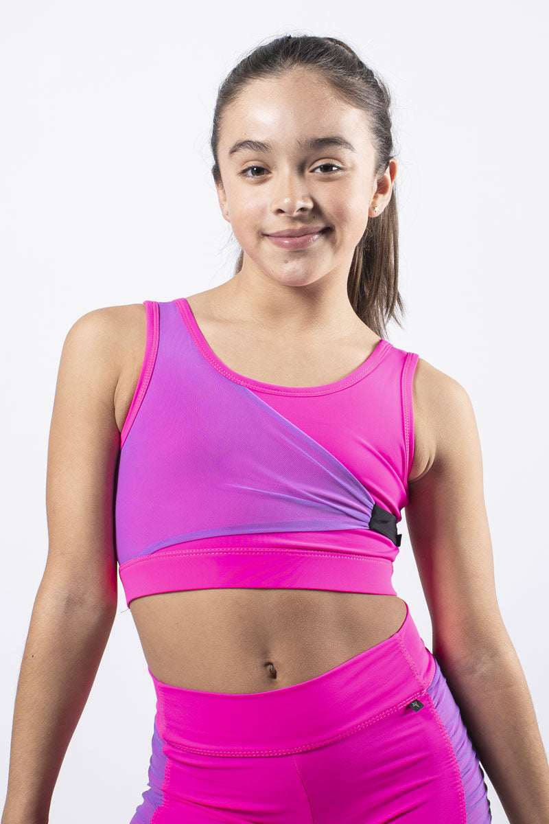 Daroch Eager Top & Energetic Short Flaming Orchid SET