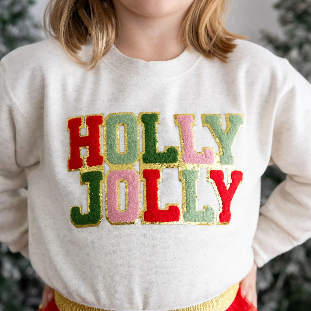 Sweet Wink Holly Jolly Patch Christmas Sweatshirt
