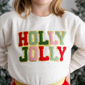 Sweet Wink Holly Jolly Patch Christmas Sweatshirt