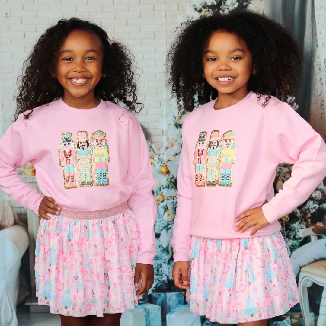 Sweet Wink Nutcracker Patch Christmas Sweatshirt