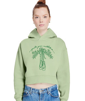 Covet Pointe Your Mistletoes Crop Hoodie