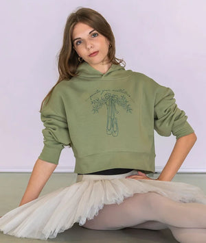 Covet Pointe Your Mistletoes Crop Hoodie