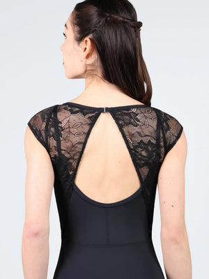 Suffolk 2866A Venice Overlay Cap Sleeve Adult Leotard