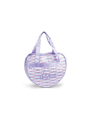 DanzNMotion B24510 Shimmering Heart Sequin Tote Bag