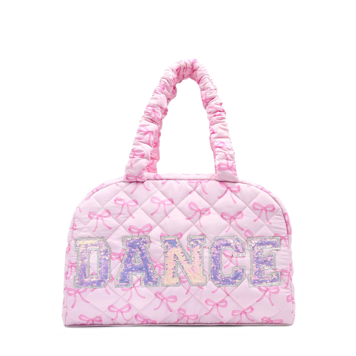 OMG 'DANCE' Quilted Bow Print Medium Duffle Bag
