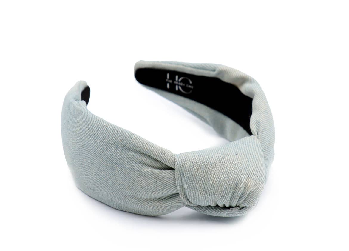 Adult Denim Knotted Headband
