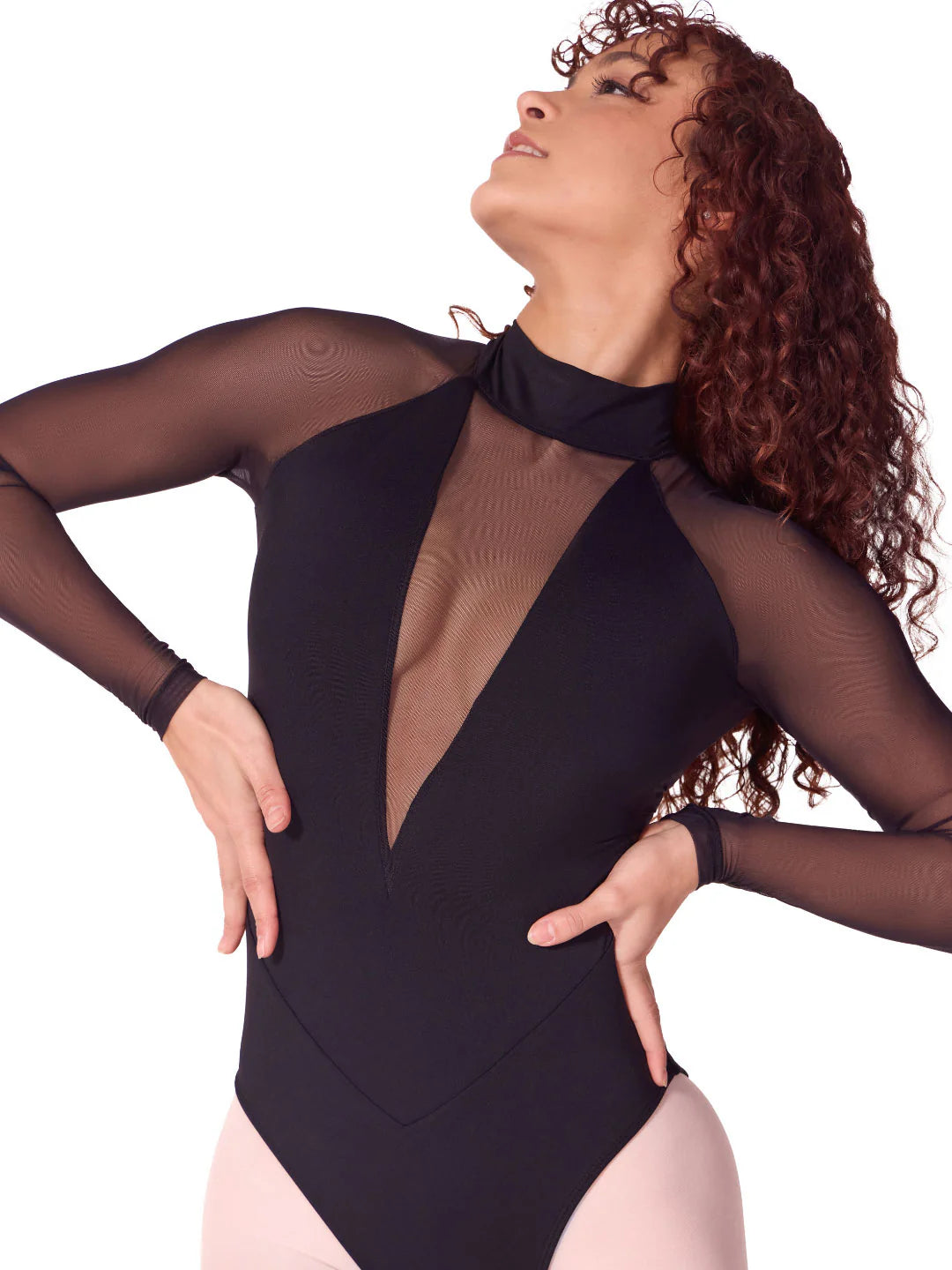 Capezio EL109W Soft Elegance Long Mesh Leotard