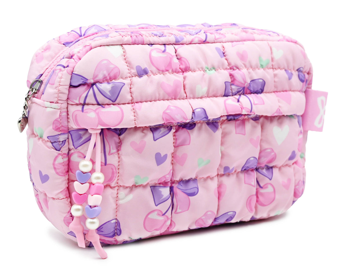 OMG Quilted Scrunchies Cherry Bow Printed Pouch