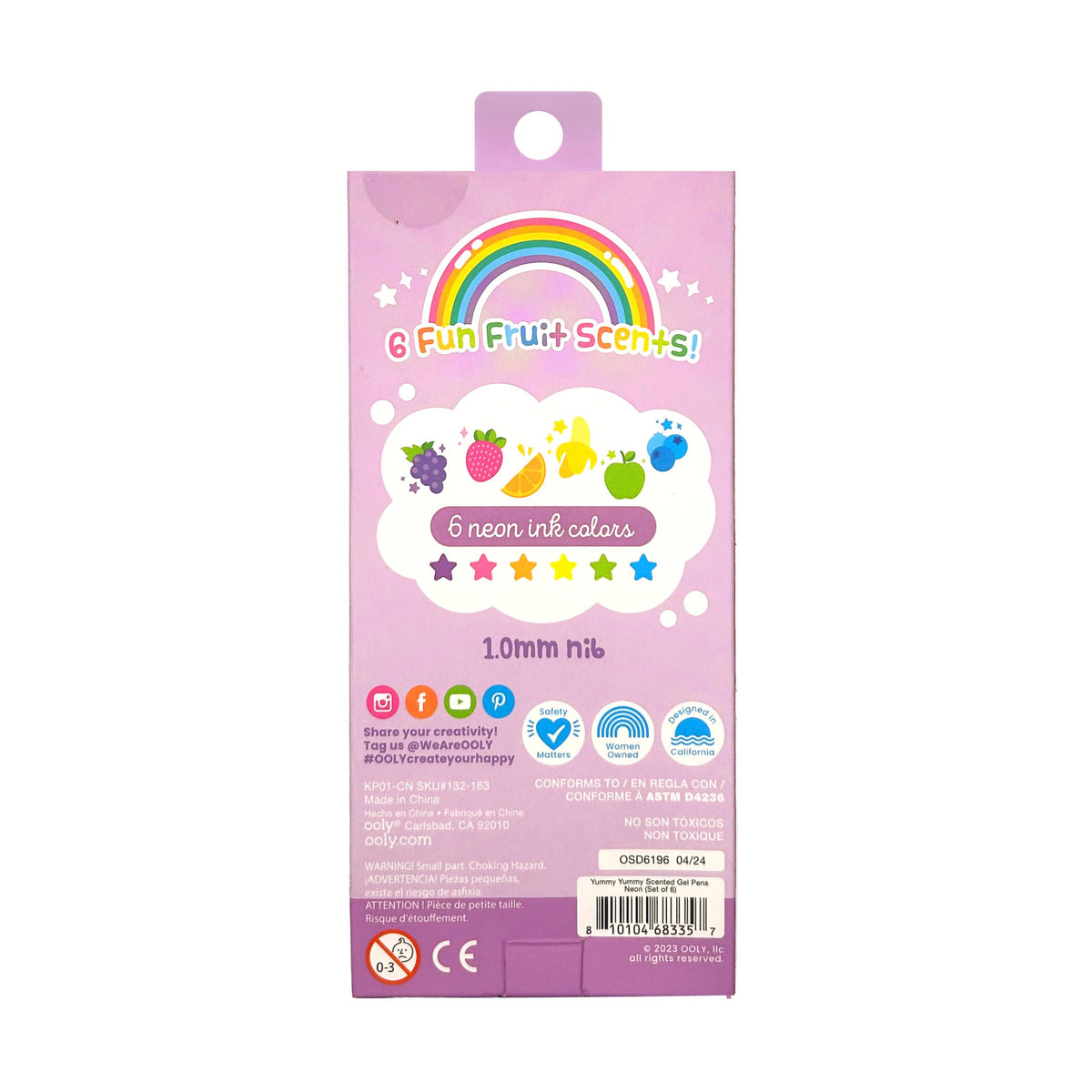 Yummy Yummy: Scented Neon Gel Pens (Set of 6)