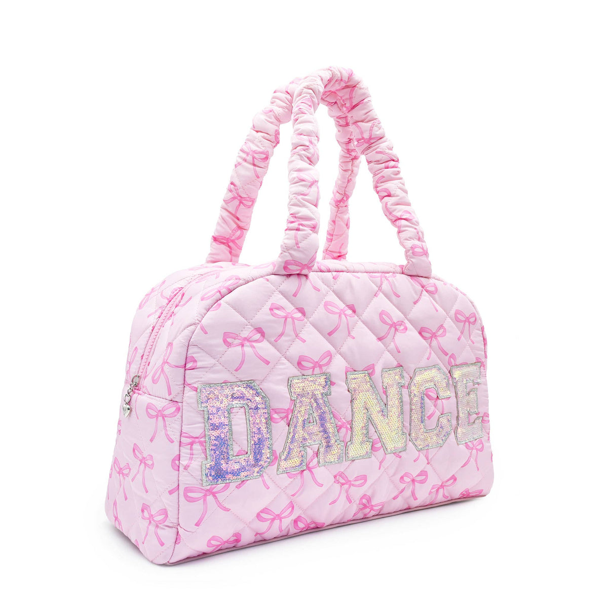 OMG 'DANCE' Quilted Bow Print Medium Duffle Bag