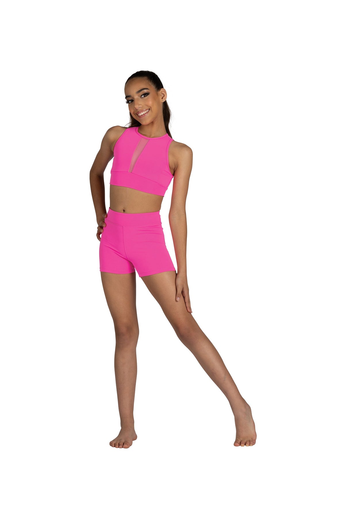 Danznmotion 22406C Hi-Waist Booty Short Length