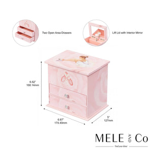 Mele and Co Casey Girl's Musical Ballerina Jewelry Box - Fanci Footworks