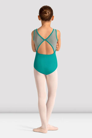 Mirella M50009C Celestia Boat Neck Printed Leotard