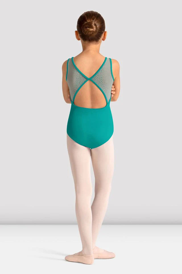 Mirella M50009C Celestia Boat Neck Printed Leotard