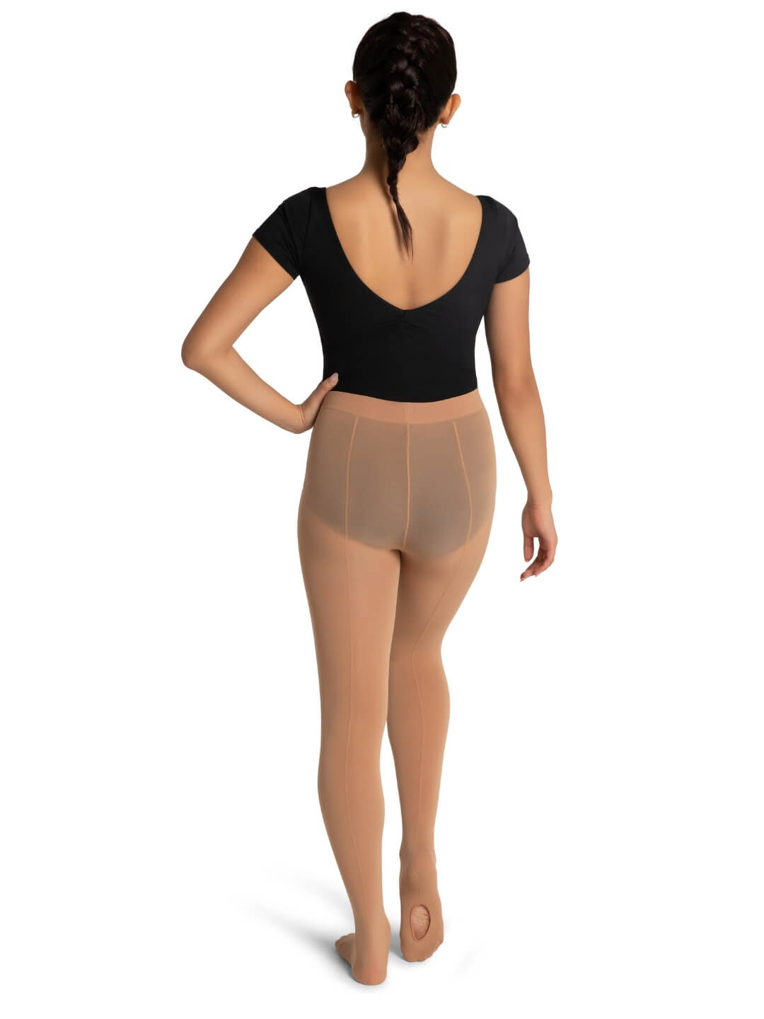 CAPEZIO 1918C ULTRA SOFT™ TRANSITION TIGHTS WITH BACK SEAM - Fanci Footworks