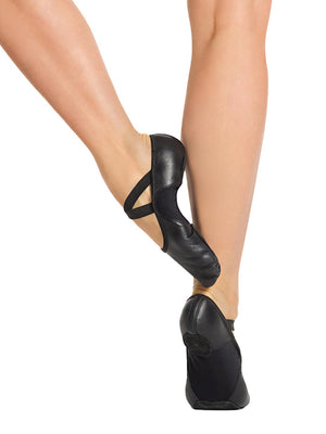 CAPEZIO 2038W ADULT BLACK HANAMI LEATHER BALLET SHOE - Fanci Footworks