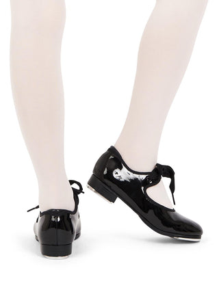 CAPEZIO 356C BLACK PATENT SHUFFLE TAP SHOE - Fanci Footworks