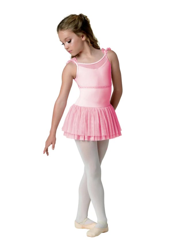 DANZNMOTION 22203C BRIA RUFFLE STRAP CAMISOLE DRESS - Fanci Footworks