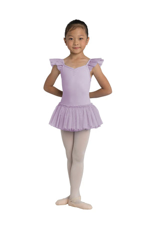 DANZNMOTION 2462C PENELOPE FLUTTER SLEEVE DRESS - Fanci Footworks
