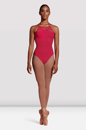 MIRELLA M2179LM SEVILLE MESH PANELLED HALTER LEOTARD - Fanci Footworks