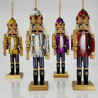 NBG N86-N89 SEQUIN NUTCRACKER SET OF 4 MULTICOLOT 8" - Fanci Footworks