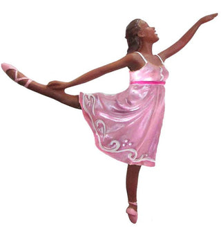 NBG RES-009-E AFRICAN AMERICAN BALLERINA ORNAMENT - Fanci Footworks