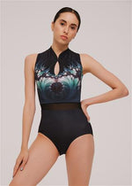NIKOLAY DA4022LPN RAVEN HIGH NECK LEOTARD - Fanci Footworks