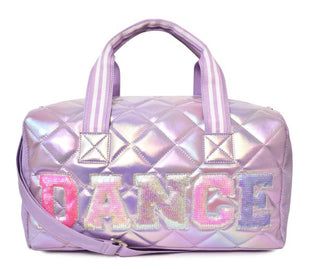 OMG DF82 DANCE SEQUINS METALLIC QUILTED LARGE DUFFLE BAG - Fanci Footworks