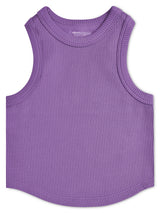 Iscream Cropped Ribbed Racerback Tank Top