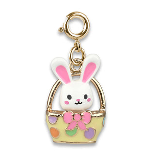 CHARM IT! CICC1514 Gold Easter Bunny Basket Charm