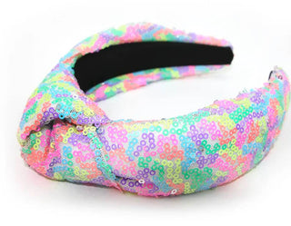 Kid and Tween Pastel Sequin Knotted Headband