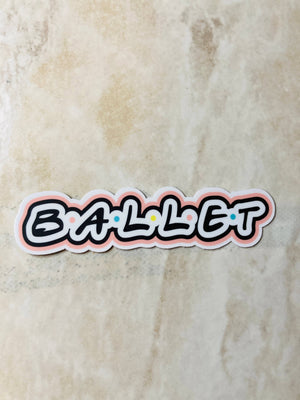 Ballet Parody Sticker, 4" x 1"