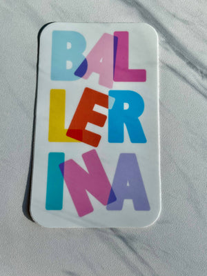 Ballerina Pastels Dance Sticker, 2.4" x 4.0"