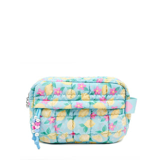 OMG Quilted Scrunchies Lemon Floral Printed Pouch