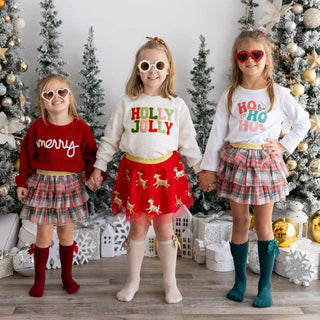 Sweet Wink Holiday Plaid Tiered Tutu