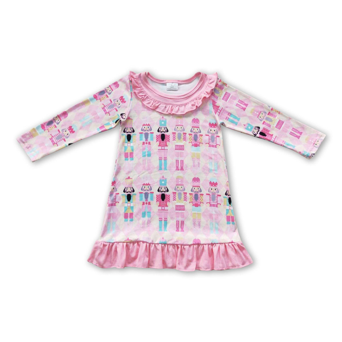 Pink long sleeves ballet girls Christmas pajamas