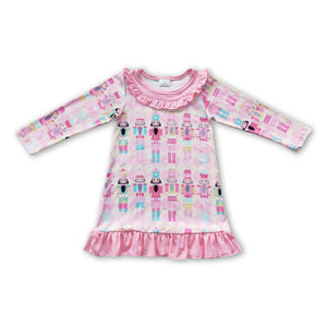 Pink long sleeves ballet girls Christmas pajamas
