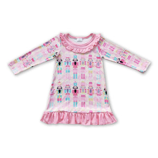 Pink long sleeves ballet girls Christmas pajamas