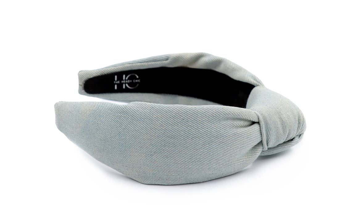 Adult Denim Knotted Headband