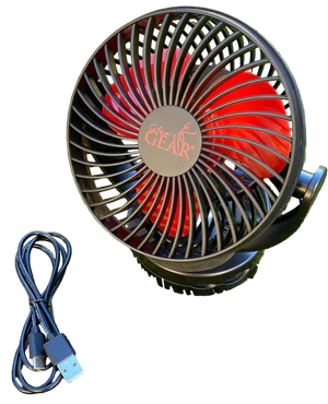 Glam'r Gear® Glam'r Gear Rechargeable LED Clip-on Fan