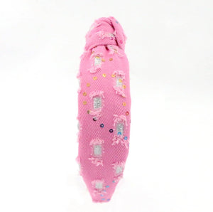 Kid and Tween Pink Denim Headband