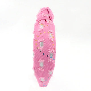 Kid and Tween Pink Denim Headband
