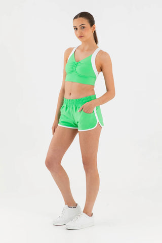Every Turn Showstopper Long-Line Crop Top /Aerobic Short Set