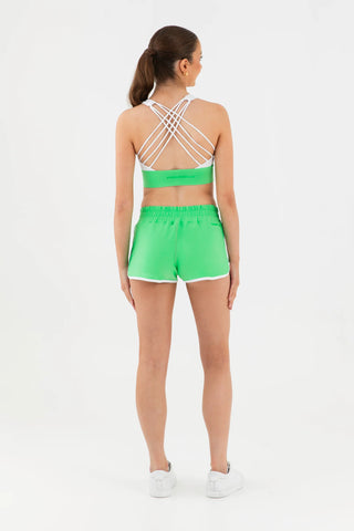 Every Turn Showstopper Long-Line Crop Top /Aerobic Short Set