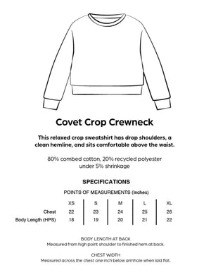 Covet Dead Pointe Shoe Club Crop Crewneck